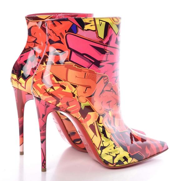 Christian Louboutin So Kate Booty 100 Patent Metrograf Heel Ankle Boot Bootie 37 - Picture 4 of 7